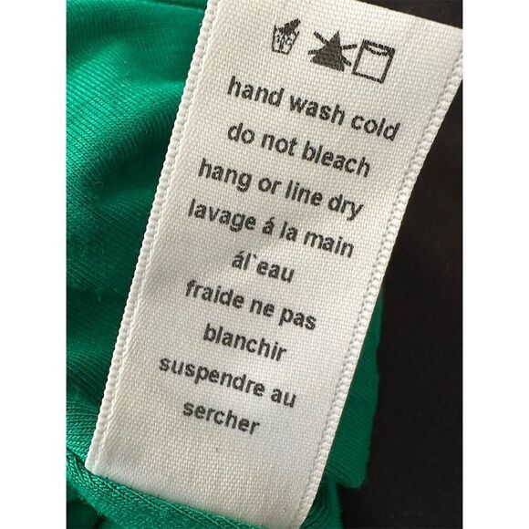 Naked Wardrobe Women's Green Cropped T-Shirt Size L Casual Spring - Picture 7 of 7